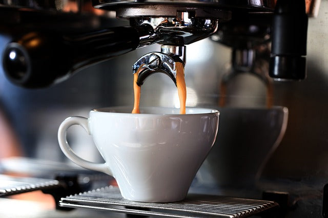 Cortado espresso coffee in a small glass