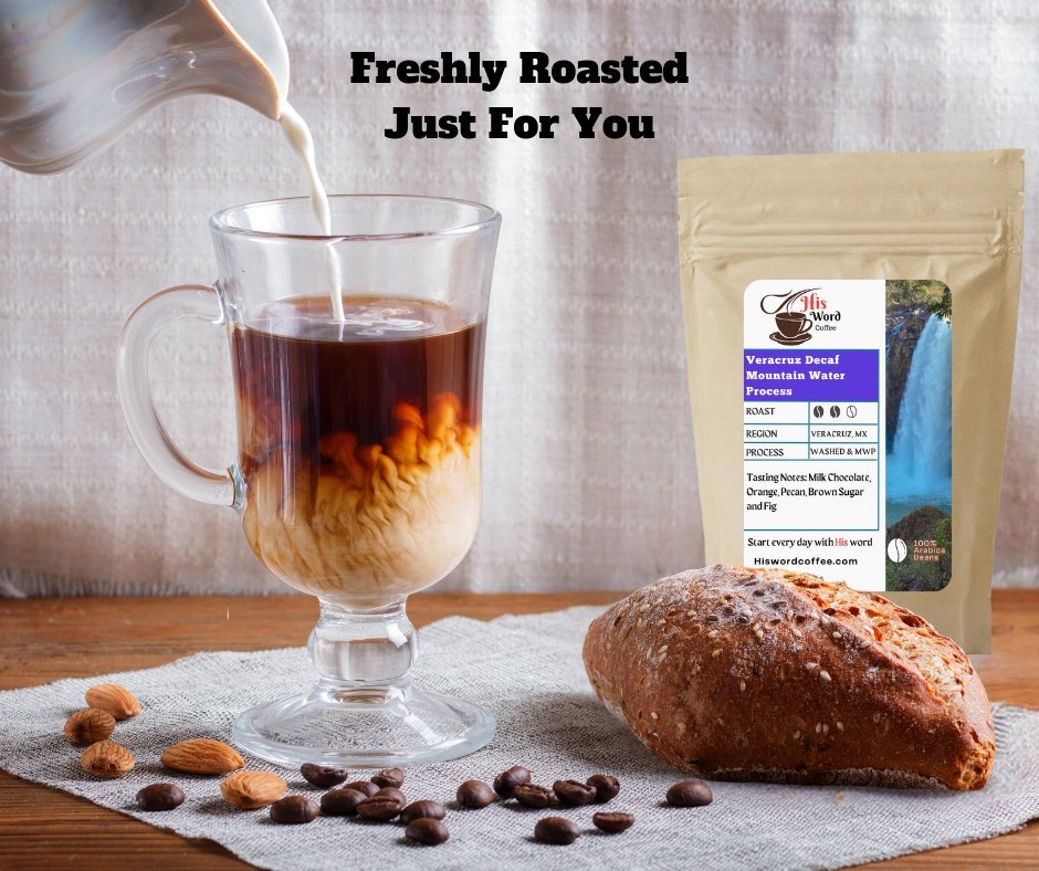 Evening Grace decaf coffee 5lb bag - Colombia sugarcane process - low acid - His Word Coffee